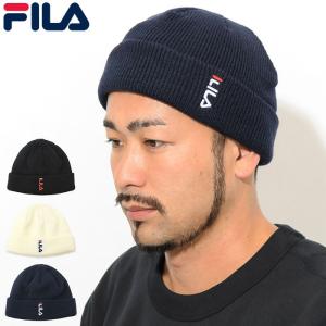 フィラ ニット帽 FILA フロント ロゴ ニット ウォッチ キャップ(Front Logo Knit Watch Cap 帽子 ニットキャップ ビーニー 198-113802)｜icefield