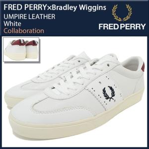 フレッドペリー FRED PERRY スニーカー メンズ 男性用 ブラッドリー ウィギンス アンパイア レザー White コラボ(B9079-100 UMPIRE LEATHER)｜icefield