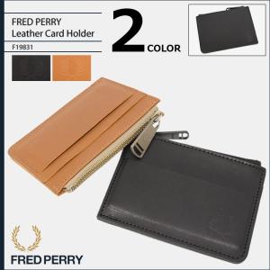 フレッドペリー FRED PERRY カードホルダー メンズ レザー 日本企画(FREDPERRY F19831 Leather Card Holder カードケース 日本製)｜icefield