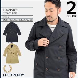 フレッドペリー ジャケット FRED PERRY メンズ トレンチ コート 日本企画(F2513 Trench Coat JAPAN LIMITED ミドル丈 アウター)｜icefield
