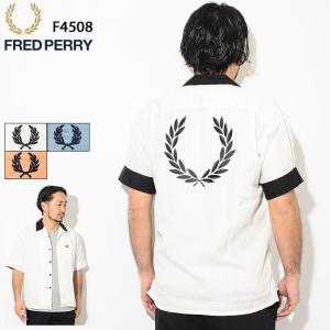 フレッドペリー シャツ 半袖 FRED PERRY メンズ オープンカラー 日本企画(F4508 Opencollar S/S Shirt JAPAN LIMITED ボーリングシャツ)｜icefield