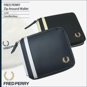 フレッドペリー FRED PERRY 財布 メンズ ジップ アラウンド ウォレット(FREDPERRY L2181 Zip Around Wallet 二つ折り財布)｜icefield
