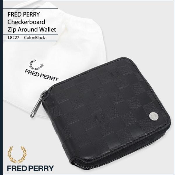 フレッドペリー FRED PERRY 財布 メンズ チェッカーボード ジップ アラウンド ウォレット...