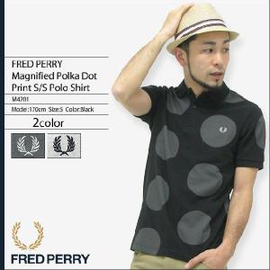 フレッドペリー ポロシャツ FRED PERRY マグニファイド ポルカ ドット プリント ポロ 半袖 男性用 メンズ(M4201 S/S Polo Shirt)｜icefield