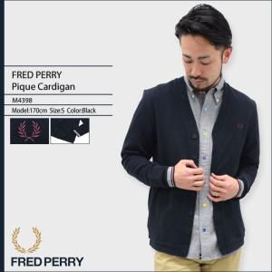 フレッドペリー FRED PERRY カーディガン メンズ ピケ(FREDPERRY M4398 Pique Cardigan 鹿の子 トップス)｜icefield