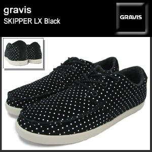 グラビス gravis スキッパー LX Black メンズ(男性用) (gravis SKIPPER LX Black Sneaker 靴 シューズ SHOES 13512100-001)｜icefield