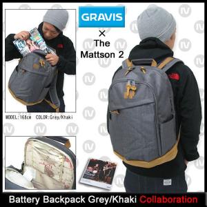 グラビス gravis×The Mattson 2 バッテリー バックパック グレー/カーキ コラボ メンズ & レディース(Battery Backpack 13672100-069)｜icefield