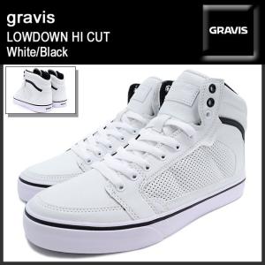 グラビス gravis スニーカー ローダウン ハイカット White/Black メンズ(男性用)(gravis LOWDOWN HI CUT White/Black 14165101-036)｜icefield