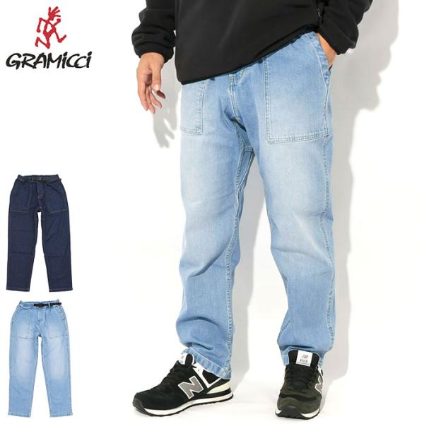グラミチ デニム パンツ GRAMICCI メンズ ストレッチ デニム ルーズ テーパード リッジ ...