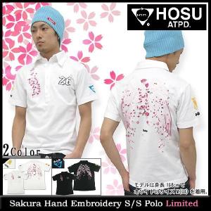 ホス Hosu サクラ ハンド エンブロイダリー ポロシャツ 半袖 限定(HOSU Sakura Hand Embroidery S/S Polo)｜icefield
