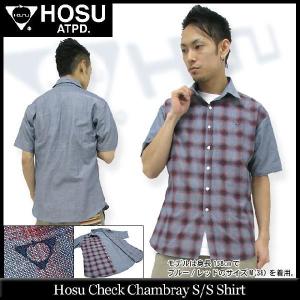 ホス Hosu チェック シャンブレー シャツ 半袖(HOSU Check Chambray S/S Shirt)｜icefield