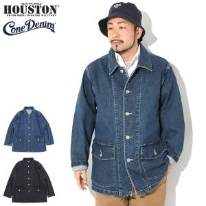 ヒューストン HOUSTON カバーオール デニムジャケット 濃紺インディゴ ヒューストン HOUSTON カバーオール デニムジャケット 濃紺