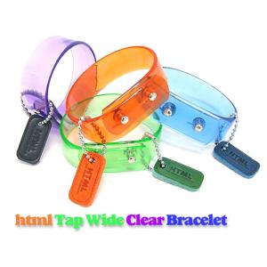 html(エイチ・ティー・エム・エル) Tap Wide Clear Bracelet｜icefield