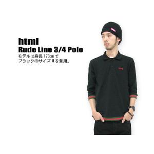 html(エイチ・ティー・エム・エル) Rude Line 3/4 Polo｜icefield