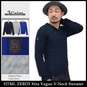 エイチティエムエル ゼロスリー HTML ZERO3 エクストラ ヴェイグ Vネック セーター(html zero3 Xtra Vague V-Neck Sweater)｜icefield