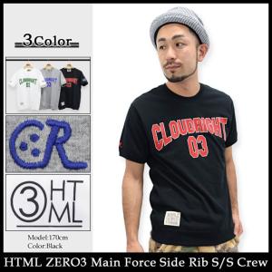 エイチティエムエル ゼロスリー HTML ZERO3 メイン フォース サイド リブ カットソー 半袖(html zero3 Main Force Side Rib S/S Crew)｜icefield