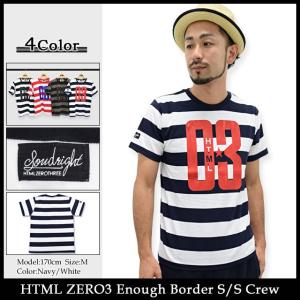 エイチティエムエル ゼロスリー HTML ZERO3 カットソー 半袖 メンズ イナフ ボーダー(Enough Border S/S Crew Tシャツ T-SHIRTS トップス)｜icefield