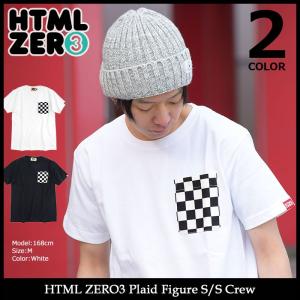 エイチティエムエル ゼロスリー カットソー 半袖 HTML ZERO3 メンズ プレイド フィギュア(Plaid Figure S/S Crew トップス HTML-CT199)｜icefield