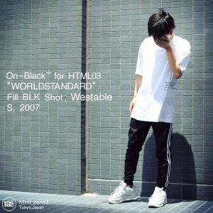 エイチティエムエル ゼロスリー Tシャツ 半袖 HTML ZERO3 メンズ オン ブラック ビッグ(On Black Big S/S Tee ビッグシルエット HTML-CT216)｜icefield