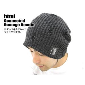 html(エイチ・ティー・エム・エル) Connected Damage Beanie｜icefield