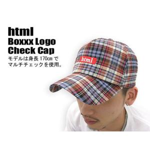 html(エイチ・ティー・エム・エル) Boxxx Logo Check Cap｜icefield