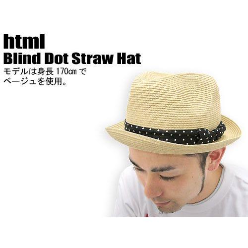 html(エイチ・ティー・エム・エル) Blind Dot Straw Hat