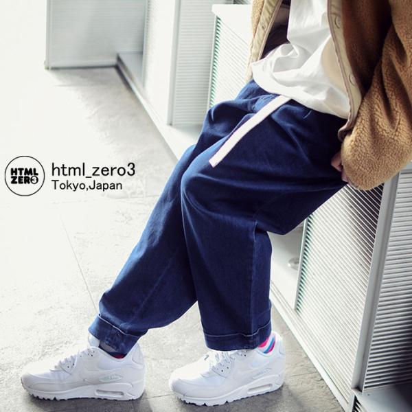 エイチティエムエル ゼロスリー パンツ HTML ZERO3 メンズ コンフォート ワイド デニムパ...