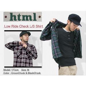 エイチ・ティー・エム・エル html ロー ライド チェック シャツ 長袖(HTML Low Ride Check L/S Shirt)｜icefield