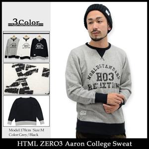 エイチティエムエル ゼロスリー HTML ZERO3 トレーナー メンズ アーロン カレッジ スウェット(html zero3 Aaron College Sweat トップス)｜icefield