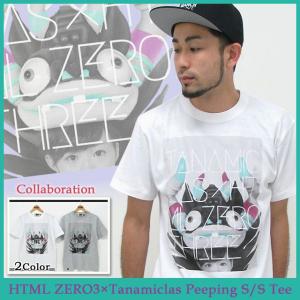 エイチティエムエル ゼロスリー HTML ZERO3×タナミクラス ピーピング Tシャツ 半袖 コラボ(html zero3×Tanamiclas Peeping S/S Tee)｜icefield