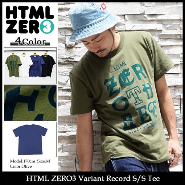 エイチティエムエル ゼロスリー HTML ZERO3 Tシャツ 半袖 メンズ バリアント レコード(...