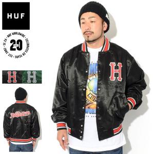 ハフ ジャケット HUF メンズ クラッカージャック サテン ベースボール ( Crackerjack Satin Baseball JKT スタジアムジャケット JK00372 )｜icefield