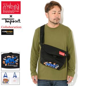 マンハッタンポーテージ メッセンジャーバッグ Manhattan Portage TM ペイント NYC プリント ナイロン JR BP W/DIV スモール Black/Red ( MP1605JRBPDTMP )
