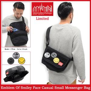 マンハッタンポーテージ Manhattan Portage メッセンジャーバッグ エンブレム オブ スマイリー フェイス カジュアル スモール(MP1605JRHLE)｜icefield