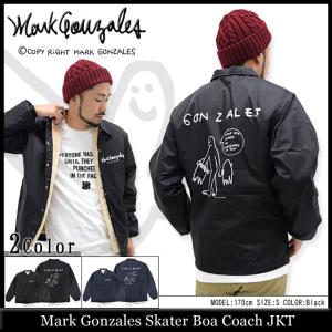 マーク ゴンザレス Mark Gonzales ジャケット メンズ スケーター ボア コーチジャケット(Skater Boa Coach JKT 男性用 MG15W-B03)｜icefield