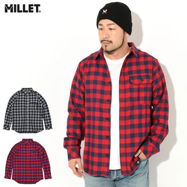 ミレー シャツ 長袖 MILLET メンズ サーモ チェック ( Thermo Check L/S ...