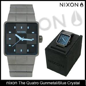ニクソン nixon 腕時計 ザ クアトロ Gunmetal/Blue Crystal(nixon The Quatro Gunmetal/Blue Crystal メンズ腕時計 男性用 NA0131427)｜icefield