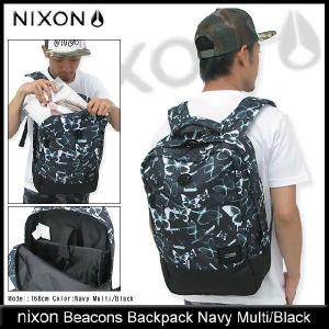 ニクソン nixon ビーコンズ バックパック ネイビーマルチ/ブラック(Beacons Backpack Navy Multi/Black メンズ & レディース NC21901804)｜icefield