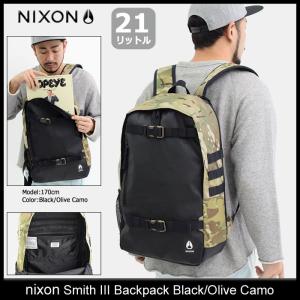 ニクソン リュック nixon スミス 3 バックパック ブラック/オリーブカモ(Smith III Backpack Black/Olive Camo デイパック NC28152865)｜icefield