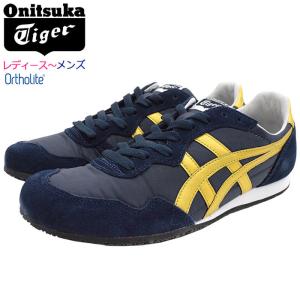 オニツカタイガー スニーカー Onitsuka Tiger レディース & メンズ セラーノ Midnight/Pure Gold ( SERRANO ネイビー 靴 1183B400-400 )｜icefield