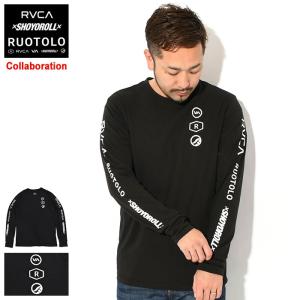 ルーカ ロンT Tシャツ 長袖 RVCA メンズ ショーヨーロール ルオトロ スタック コラボ ( RVCA×SHOYOROLL×RUOTOLO Stack L/S Tee カットソー BD042-057 )｜icefield