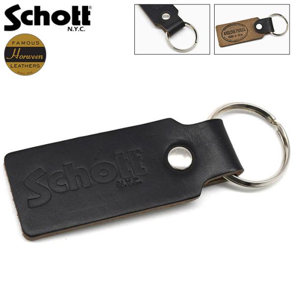 ショット キーホルダー Schott ホーウィン レザー ( Horween Leather Key...