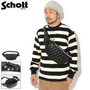 ショット ボディバッグ Schott パデッド ( Padded Body Bag レザーバッグ 牛革 Leather メンズ レディース ユニセックス  7825976008 )｜ice field