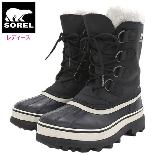 ソレル スノーブーツ SOREL レディース 女性用 カリブー WP Black/Stone ウィメ...