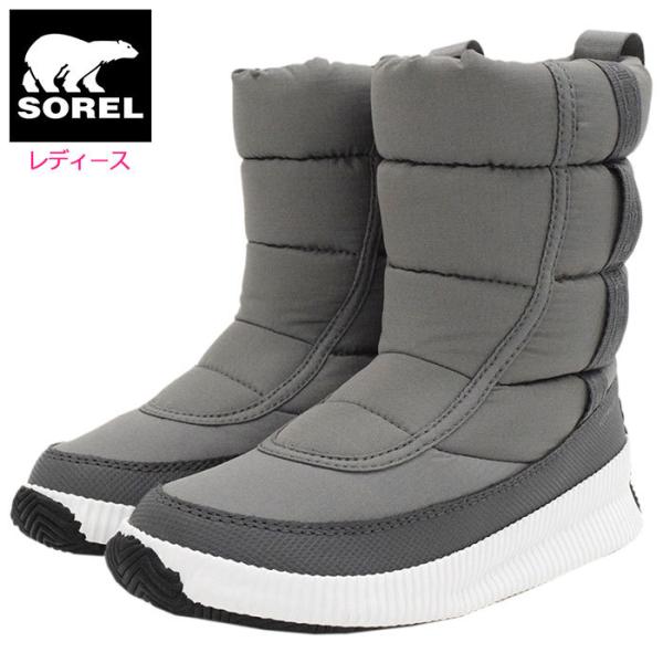 ソレル スノーブーツ SOREL レディース アウト アンド アバウト パフィー ミッド Quarr...