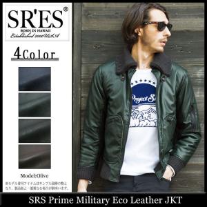 エスアールエス SRES プライム ミリタリー エコ レザー ジャケット(SRS Prime Military Eco Leather JKT プロジェクトエスアールエス)｜icefield