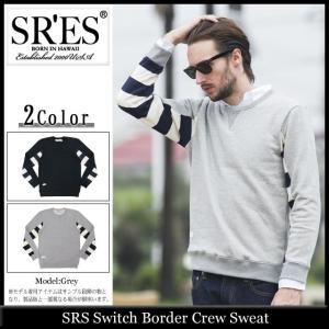 エスアールエス SRES トレーナー メンズ スイッチ ボーダー クルー スウェット(SRS Switch Border Crew Sweat スエット トップス)｜icefield