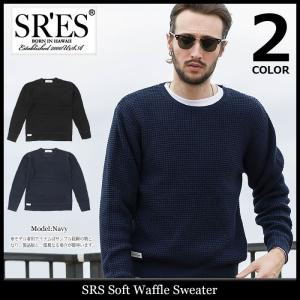 エスアールエス SRES セーター メンズ ソフト ワッフル(SRS Soft Waffle Sweater クルーネック トップス KNT01317)｜icefield