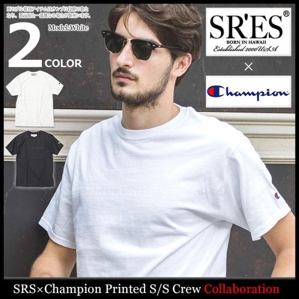 エスアールエス SRES Tシャツ 半袖 メンズ チャンピオン プリンテッド コラボ(SRS×Cha...