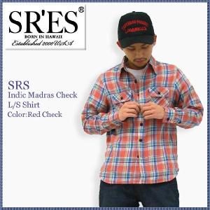 エスアールエス SRES インディック マドラス チェック シャツ 長袖(SRS Indic Madras Check L/S Shirt)｜icefield